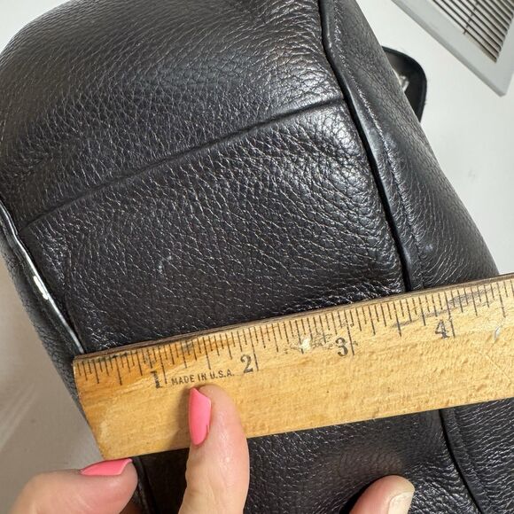 Coach Elle Black Pebble Leather Hobo Bag Large Carriage Shoulder Purse F31400 - Picture 9 of 16